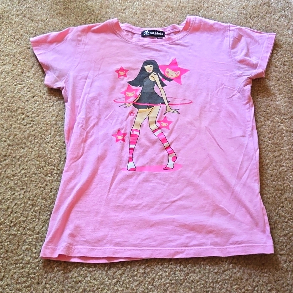 Tokidoki pink star fashion tee shirt Y2K XS / S
